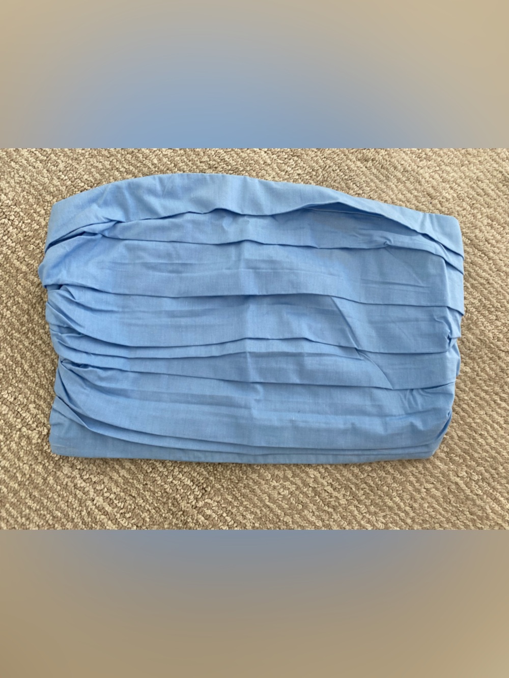Abercrombie & Fitch A&F Light Blue Strapless Crop Top